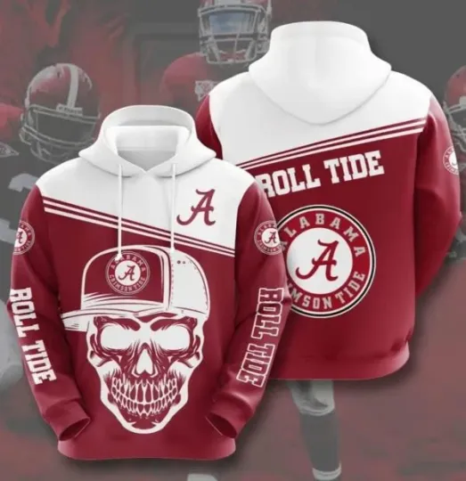 Discover Sports American Football NCAAF Ala.bama Crim@son Ti!de USA 360 Hoodie 3D