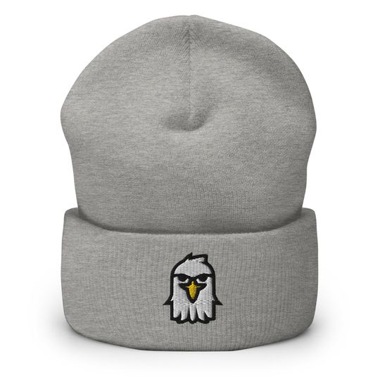 Discover Embroidered Bald Eagle Beanie: Unisex Knit Winter Hat