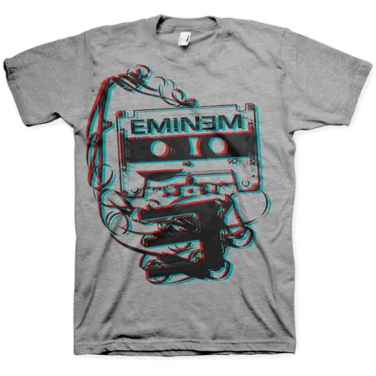 Eminem Tape Men's T-Shirt Grey Large