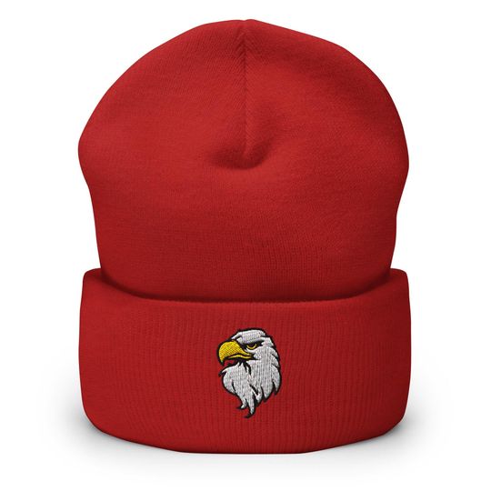 Discover Embroidered Bald Eagle Beanie: USA American Wildlife Knit Hat