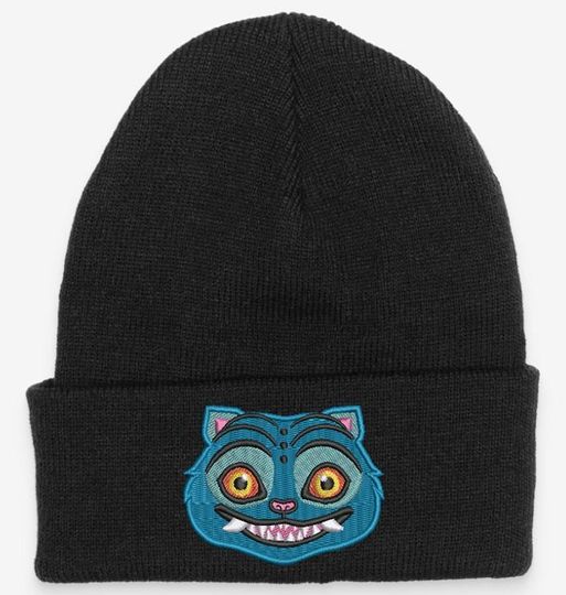 Discover Derpy the Tiger from K-Pop Demon Hunters Embroidered Black Beanie Hat