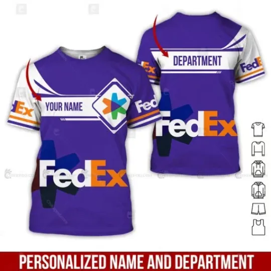 Personalized Name Fed.Ex 3D All Over Printed Clothes