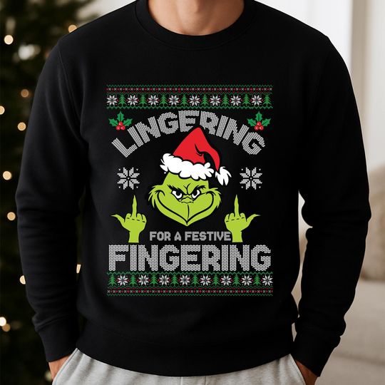 Discover Festive Christmas Jumper Rude Xmas Sweatshirt Gag Humor Hoodie Secret Santa Gift