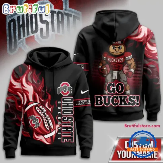 Discover Ohio State Buckeyes Victory Flame Personalized Hoodie Shirt