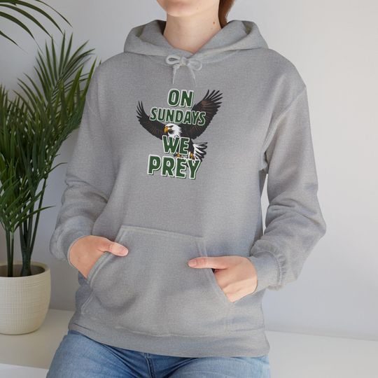 Discover Eagles Football Hoodie  On Sundays We Prey, Game Day Apparel
