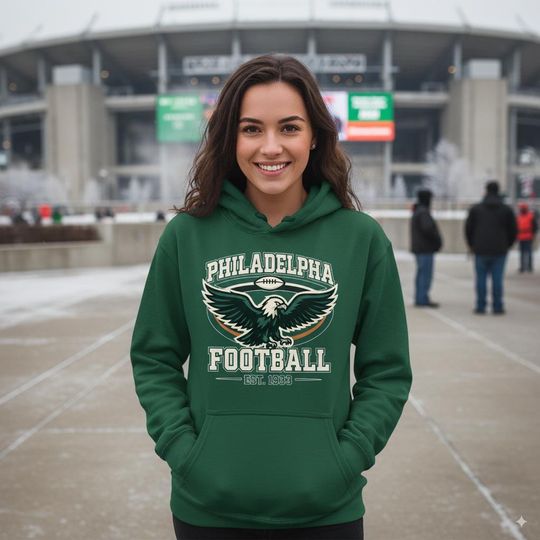 Discover Philadelphia Football Hoodie: Cozy Unisex Sports Sweatshirt