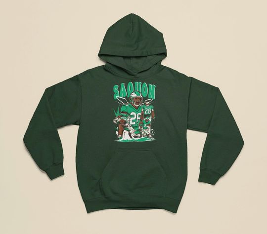 Discover Saquon Barkley Cartoon Style Hoodie