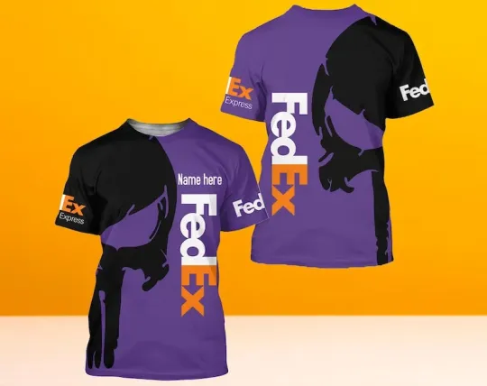 Discover Personalized Fed.Ex Skull 3D T-shirt for Delivery Driver Gift 2025