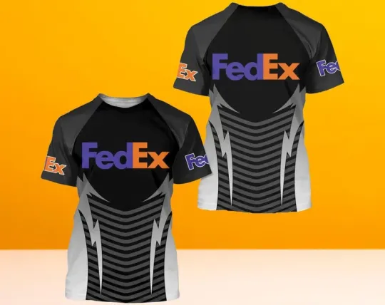 Discover Grey Fed.Ex 3D T-shirt for Delivery Driver Halloween Christmas 2025