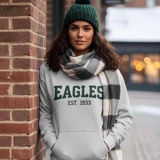 Discover Eagles Unisex Hoodie: Game Day Pullover Sweatshirt