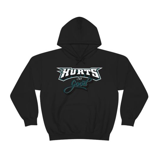 Discover Hurts So Good Hooded Sweatshirt - NFC - Champions - Football - Eagles - Philly - Super Bowl