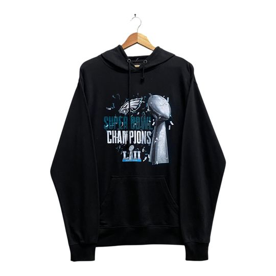 Discover Vintage Y2K Philadelphia Eagles Black Unisex Hoodie LARGE Philadelphia Eagles Crewneck Philadelphia Sweater Pullover Print Logo Philadelphia