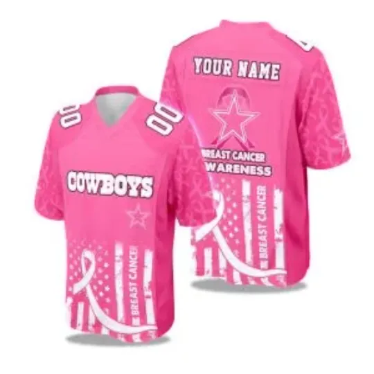 Discover 2025 Cow!boys Breast Cancer Awareness Football Jersey