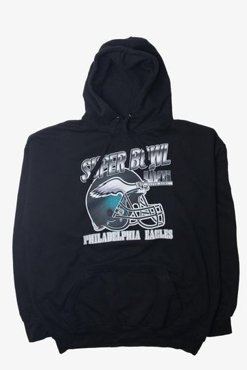 Vintage Jon Lauren Super Bowl Philadelphia Eagles Hooded Sweatshirt