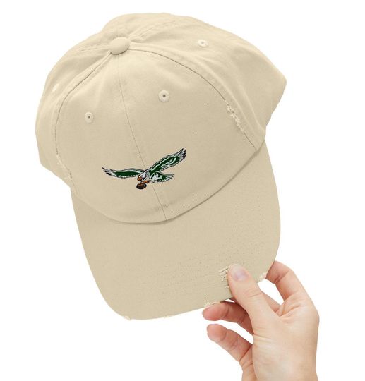Discover Fly Eagles Fly Vintage Distressed Cap, Eagles Throwback Design Adjustable Size Hat, Eagles Distressed Dad Cap, Philly Vintage Unisex Hat