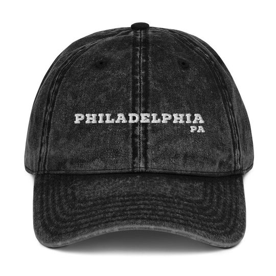 Philadelphia Vintage Cotton Twill Cap | Unisex Philadelphia hat, Philly hat, Eagles hat, Philadelphia Baseball cap, Philadelphia hat