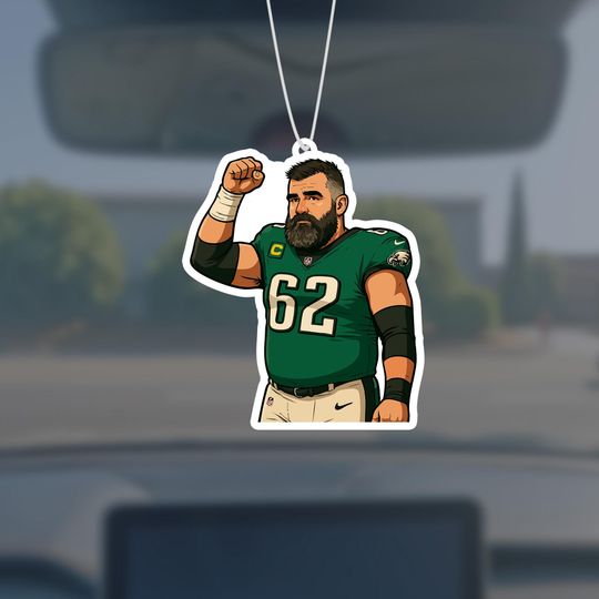 Discover Jason Kelce Car Air Freshener & Ornament  Perfect gift for a Philadelphia fan!