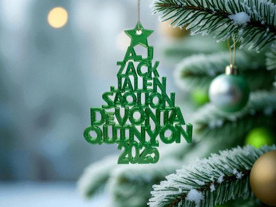 2025 Philadelphia Eagles 3D Printed Christmas Tree Ornament