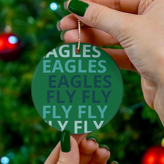 Ceramic Ornament, football Team Christmas Tree Decor, Philadelphia Eagles Fan Gift, Football Ornament, Sports Memorabilia, Holiday Decor