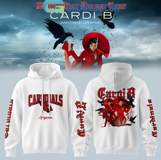 Arizonna Cardinal X Cardi B Little Miss Drama Tour 2026 3D Hoodie
