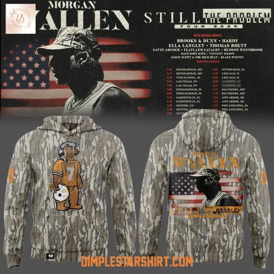 Wallen Western Still The Problem Tour 2026 Camo 3D Hoodie