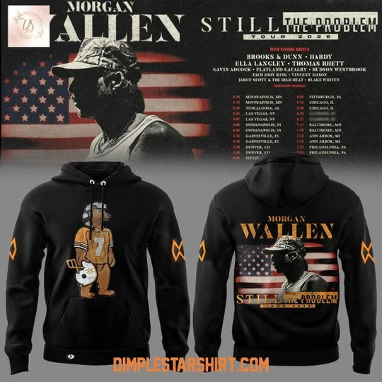 Wallen Western Still The Problem Tour 2026 Black 3D Hoodie