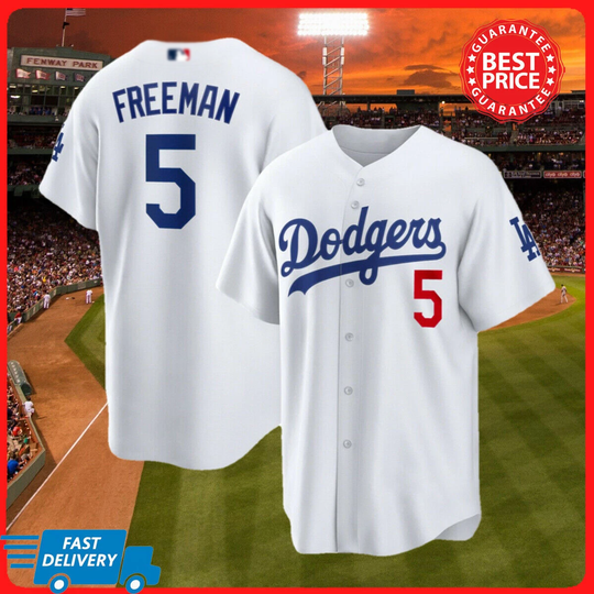 Freeman #5 Dodgers Season Baseball Jersey Full Print 3D