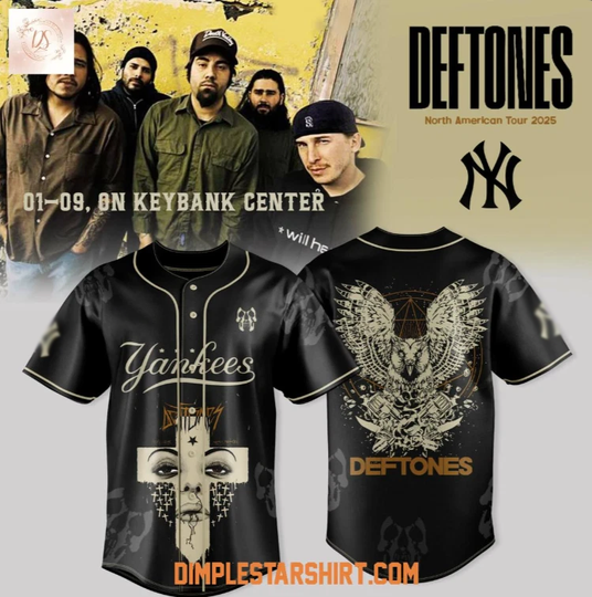Discover Yankees x Deftone Tour 2025 Baseball Jersey