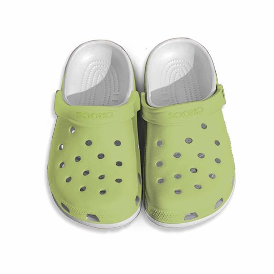 Classic Lined Clogs Neon Yellow Fuzzy Fleece Lining