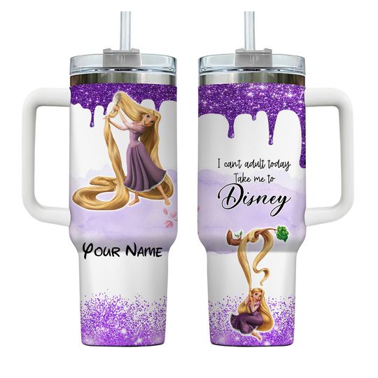 Custom Disney Rapunzel Tumbler 40oz Custom Princess Tangled Stainless Cup Gift for Her