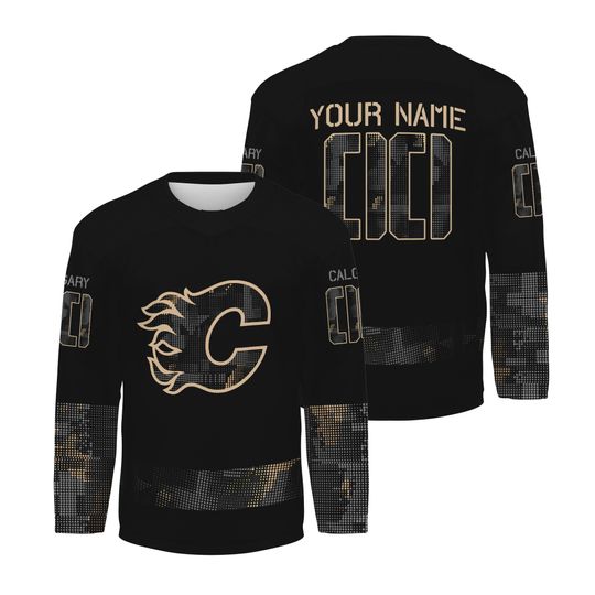 Personalized Calgary Flames Military Appreciation Hockey Shirt Men's Fan Gear
