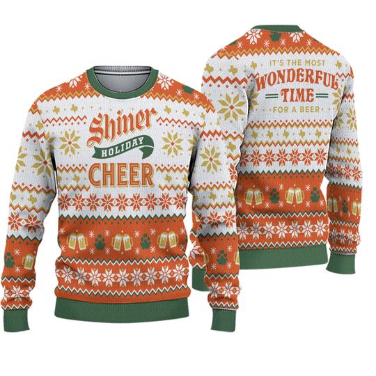 Shiner Bock Holiday Cheer Ugly Christmas Sweater Adult Large Unisex Beer Texas