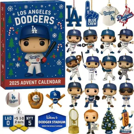 Discover Baseball Fans Advent Calendar 2025 2D Acrylic Ornaments 24Days Hanging Sant Gift
