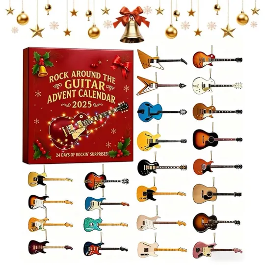 Discover ROCK AROUND THE GUITARE ADVENT CALENDAR 24DAYS OF ROCKIN Music Lover SURPRISES!