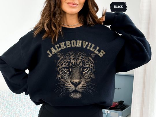 Discover Jacksonville Football Sweatshirt, Vintage Jacksonville Football Crewneck, Unisex Fans Sweater, Team Apparel, Sports Fan Gift