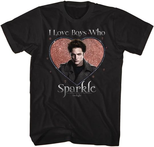 Discover Twilight I Love Boys Who Sparkle Adult Short Sleeve Graphic T-Shirt