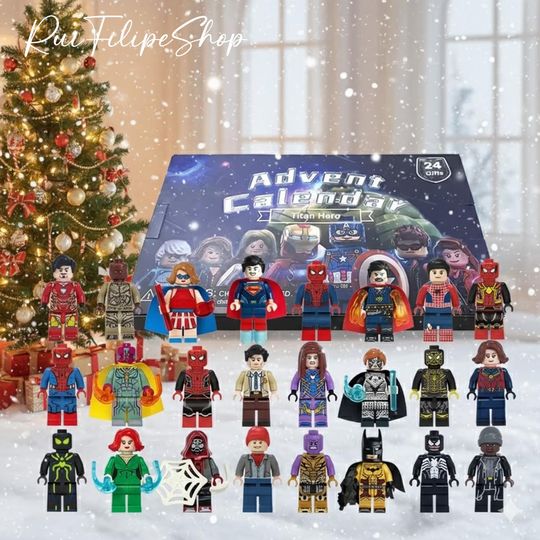 Discover Super Hero Advent Calendar, Super Hero Christmas Advent Calendar, 24pcs Superhero Building Blocks Advent Calendar, Christmas Gift For Kid