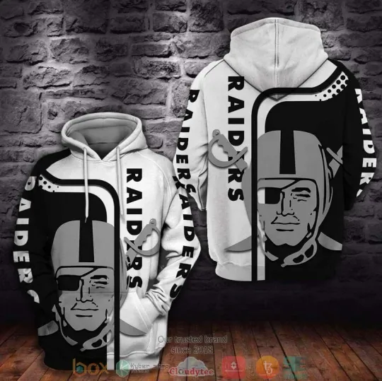 Discover football Las Vegas Black White 3D Hoodie