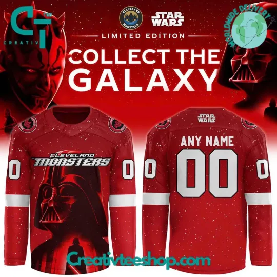 Discover Personalized Cleveland Monsters x Star Wars Hockey Shirt Men's Fan Gear Gift