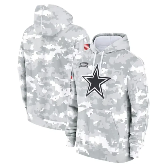 Dallas 2024 Salute to Service Club Fleece Pullover Hoodie - Arctic Camo