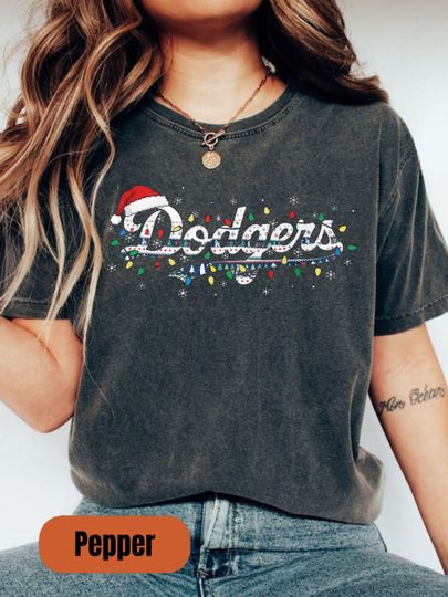 Discover Dodger Baseball Champions Christmas T-Shirt, Adult and Youth Xmas Shirt, World Series 2025 Shirts, Baseball Christmas Tee, Family Xmas Gifts