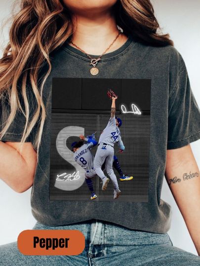 Discover World Series Game 7 Andy Pages Catch T-Shirt  Andy Pages Signature Tee  La Champs Baseball T-Shirt