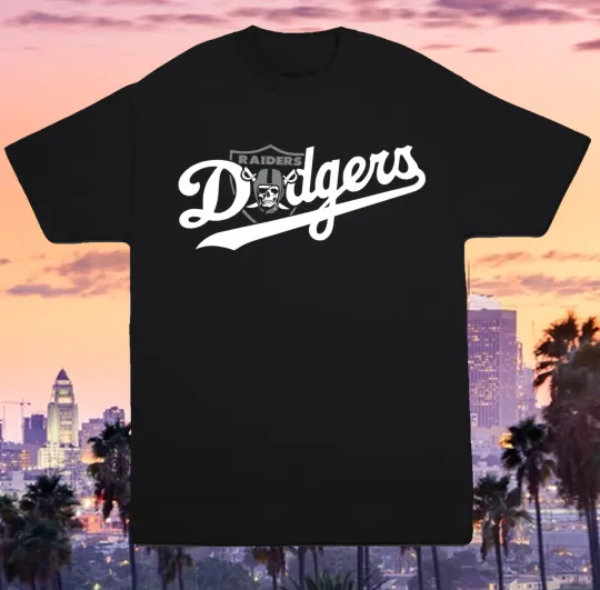 Las Vegas Raiders T-Shirt Football Oakland Los Angeles Raider Nation Dodgers LA