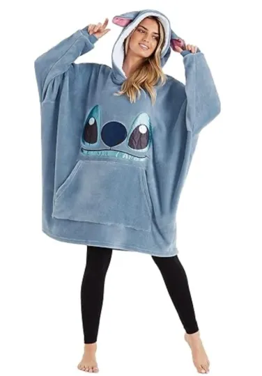 Discover Disney Stitch Ohana Oversized Sherpa Hoodie