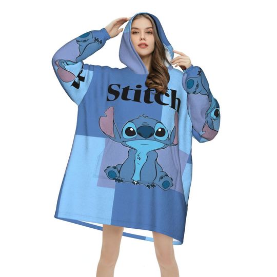 Discover Stitchs Blanket Hoodie Oversized Wearable Sweatshirt Warm Gift for Women Girls Girlfriend