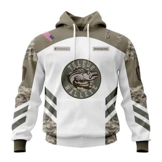 Discover Personalized Toledo Walleye Special Hoodie 2025/26 Military Appreciation Night