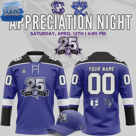 Discover Custom Tri-City Storm 25th Anniversary Season Appreciation Night Hockey Shirt