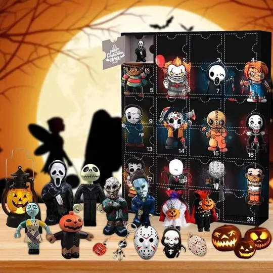 Discover 2025 Halloween Advent Calendar Contains 24 Gifts Horror Movie Figures Kids Gift