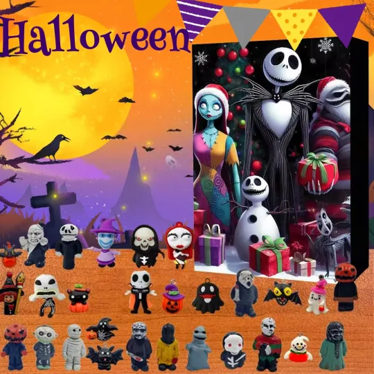 Discover 2025 Halloween Advent Calendar Movie Character Collection Figure Gift