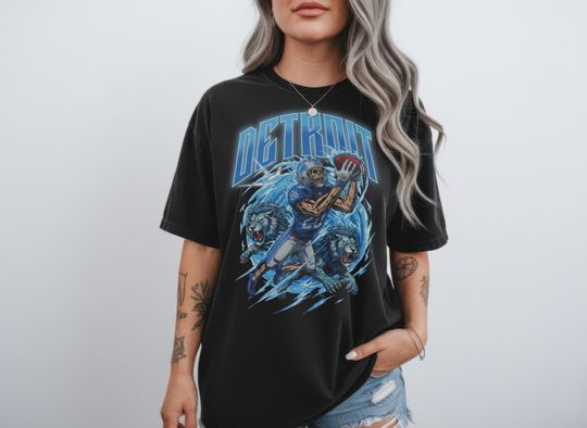 Detroit Lions Gameday T-Shirt, Football Fan Tee, Lions Supporter Apparel